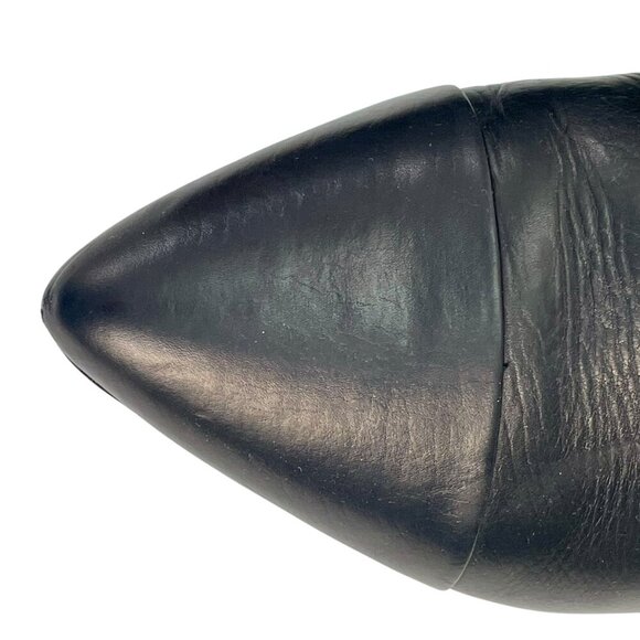 Vince Noel Cap Toe Shoe Womens Black Leather Size 8.5M Designer Contemporary - Picture 7 of 16